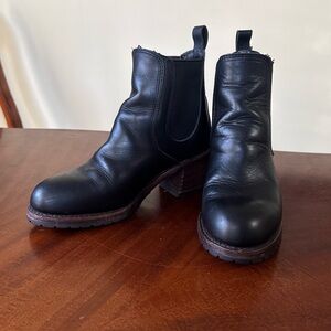 Red Wing Shoes Harriet Black Leather Ankle Boots